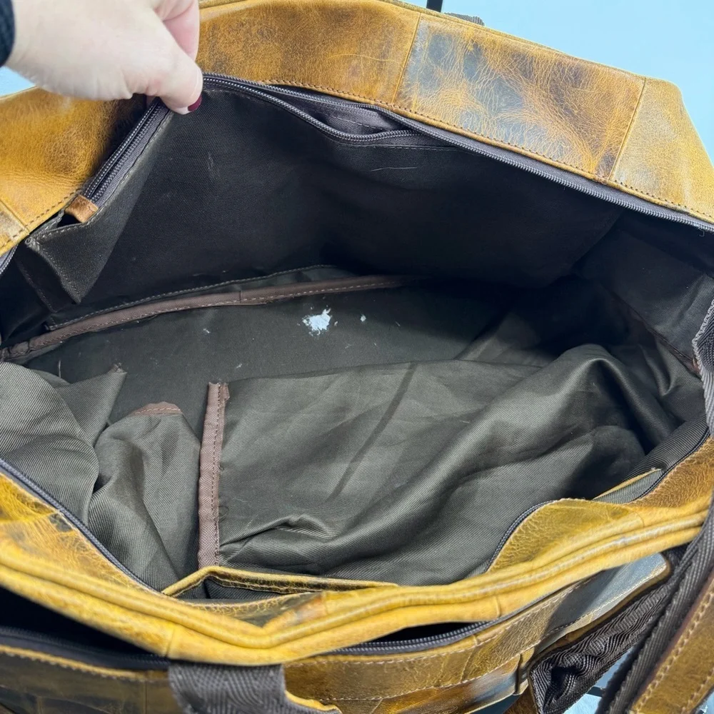 Rustic Town‎ Brown Leather John Duffle Bag - Weekender Bag